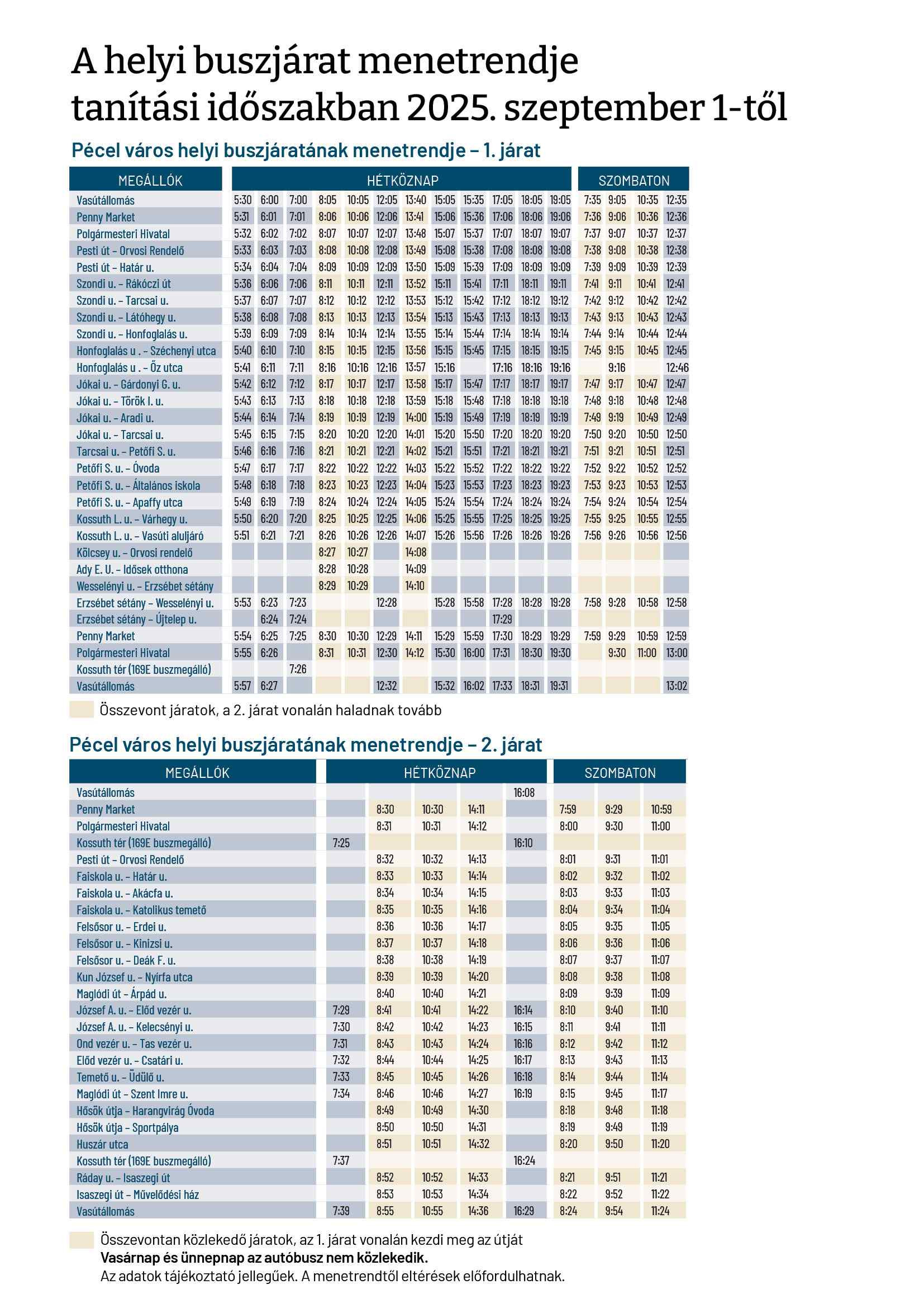 Menetrend 252 szept 01
