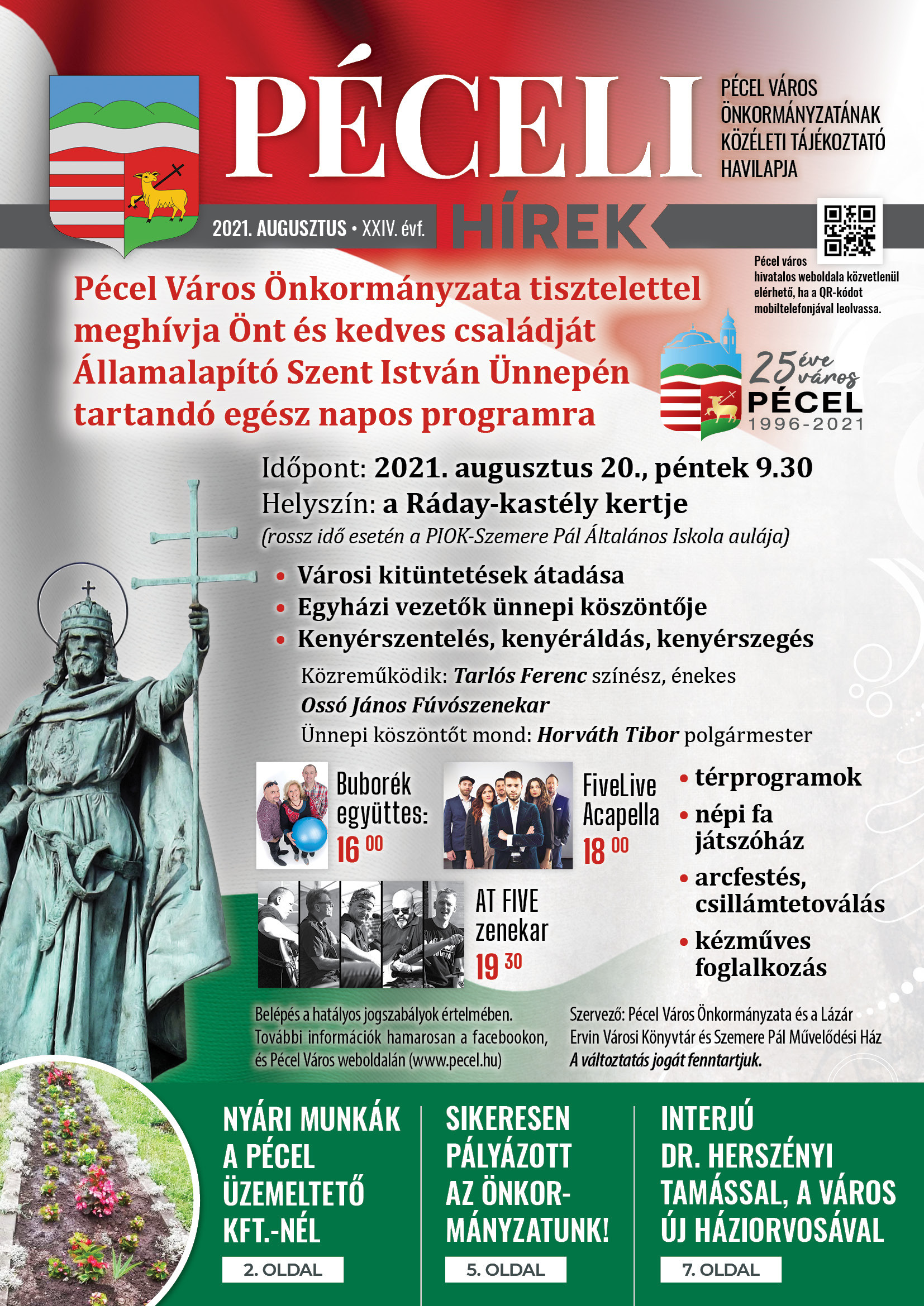Peceli Hirek 2021 Augusztus Cimlap